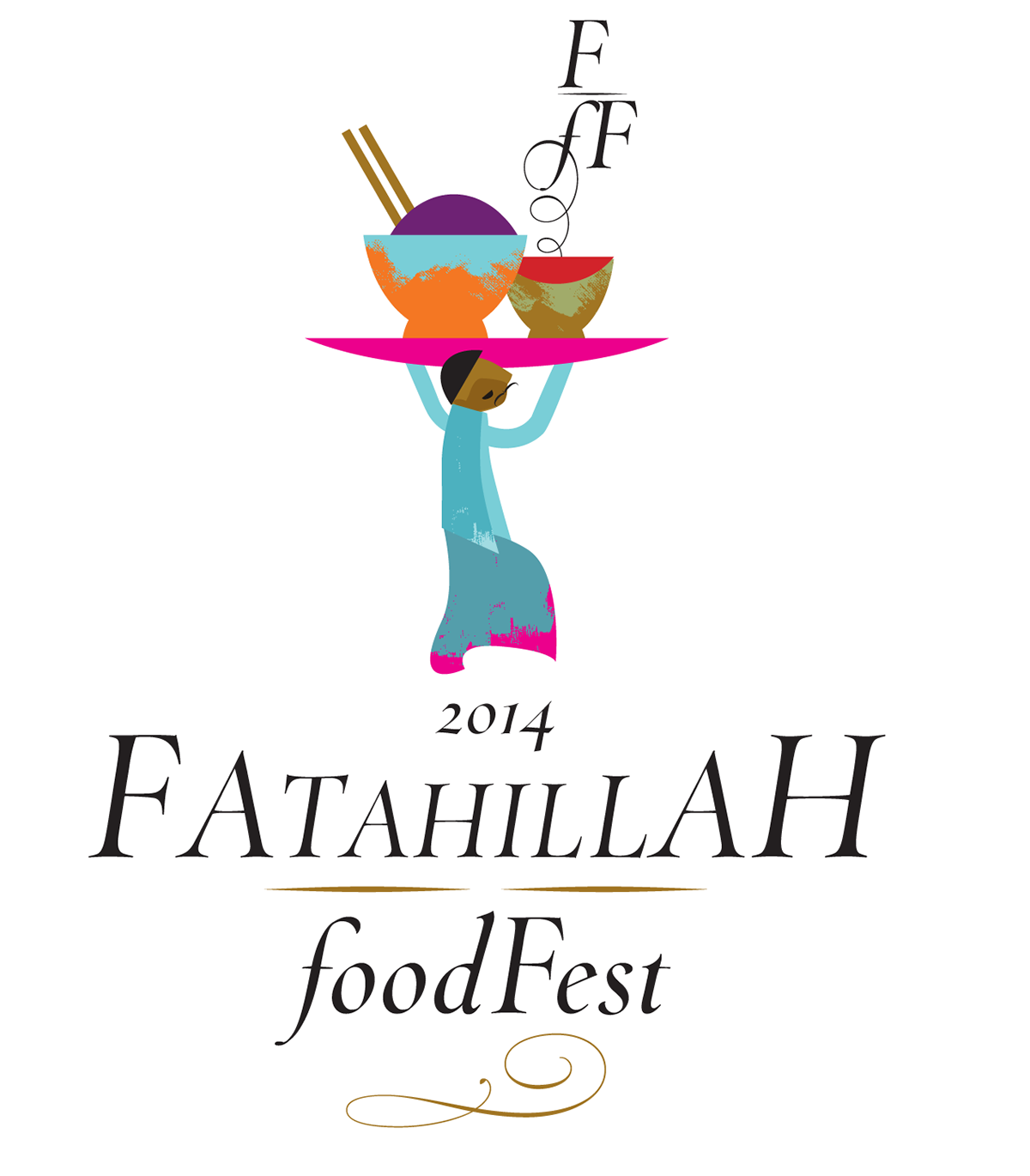 logo Food  festival brand environment arch Experience series Illustrative serving Culinary colorful F&B beverage old city