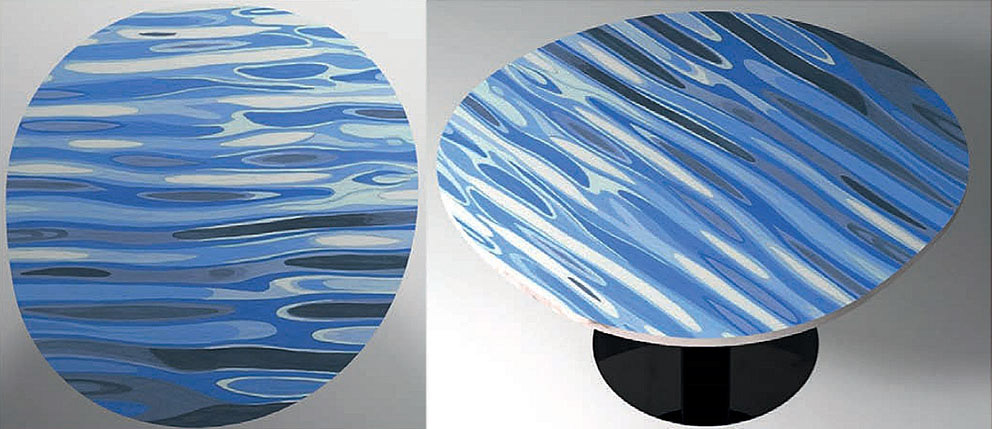 Marble table water surface Paolo Criveller