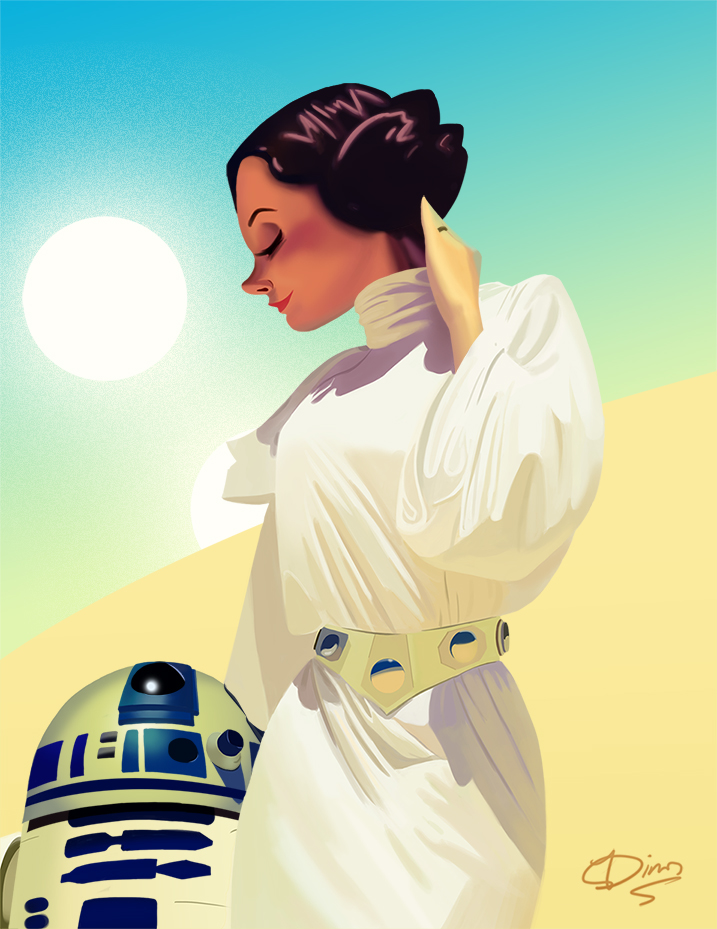 Princess Leia (Carrie Fisher tribute) on Behance