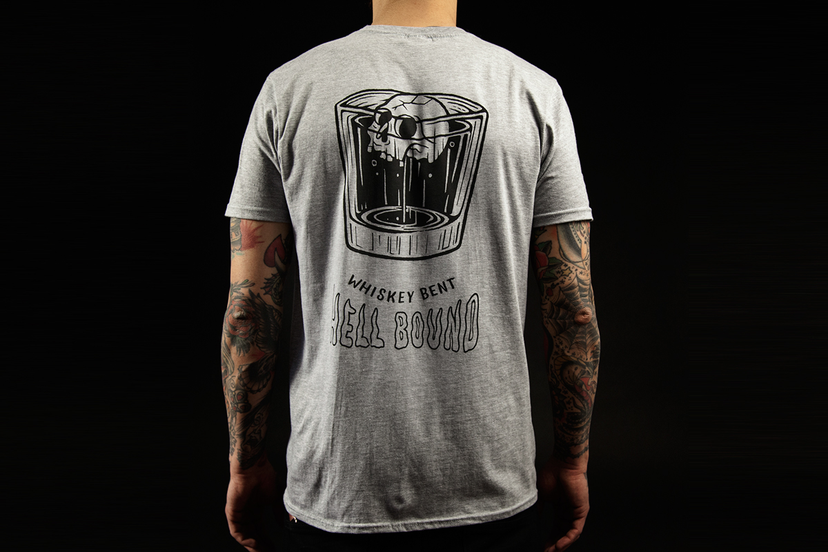 Whiskey skulls ruin shirt design beer bar skeleton Bar Graphics shirt graphics line art black and white simple