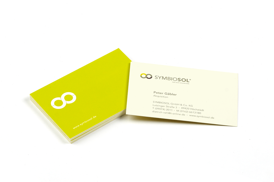 SYMBIOSOL Sun Sustainable solar yellow bright light shine stationary Print Media Invitation business card