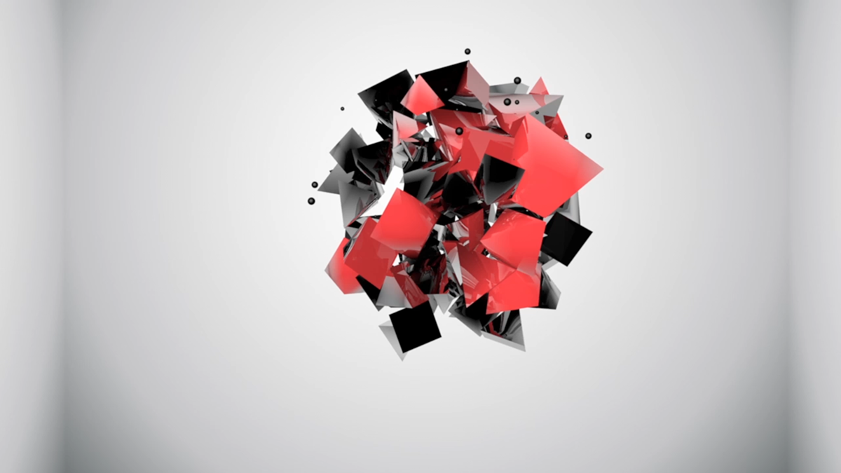 cinema4d abstract shapes 3D video digital Glitch tutorial Project