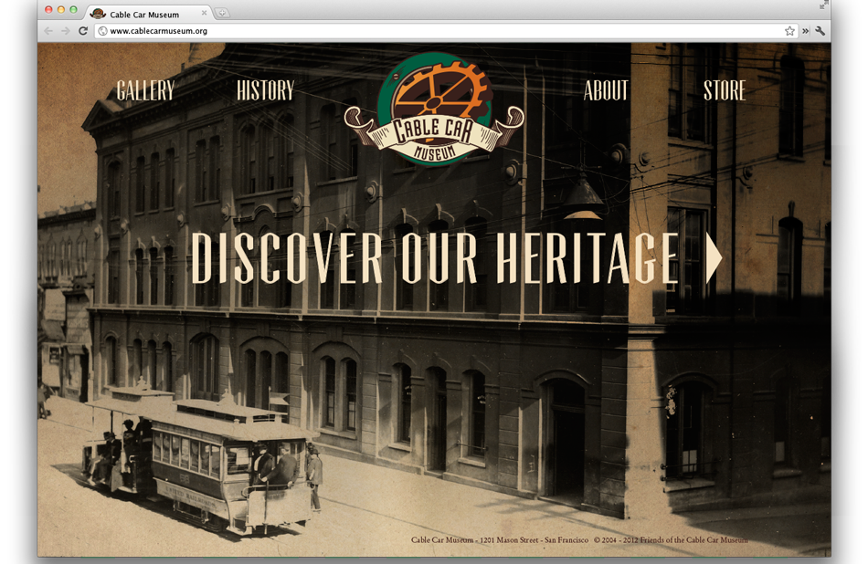 Cable Car cable car museum san francisco logo Rebrand redesign identity Web Stationery Signage