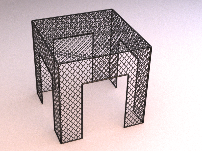 table Low table metal arabic pattern