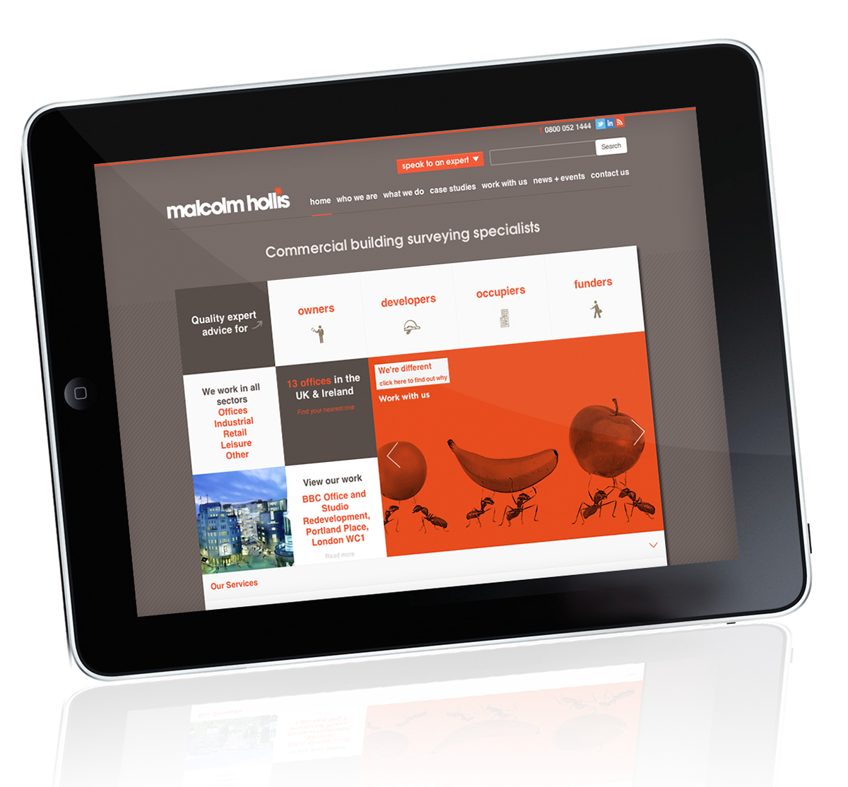 property Web wordpress corporate design orange Layout site Website contemporary colour iPad Internet