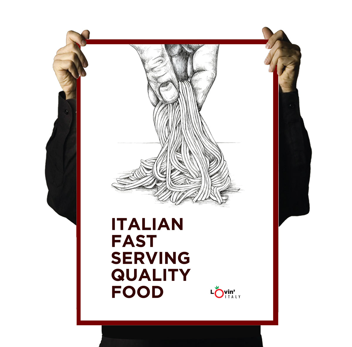 Lovin'italy   Fast food slow food Italian food italian drink Logo Design logo brand brands mark marks Italy
