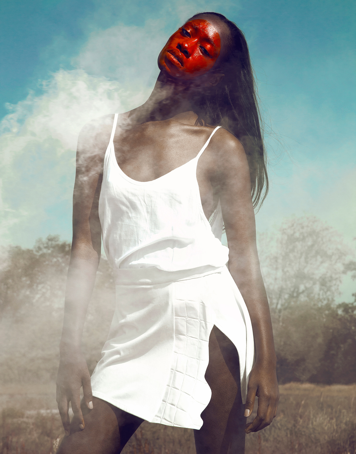 fashion design all white White smoke tribal fashion photography