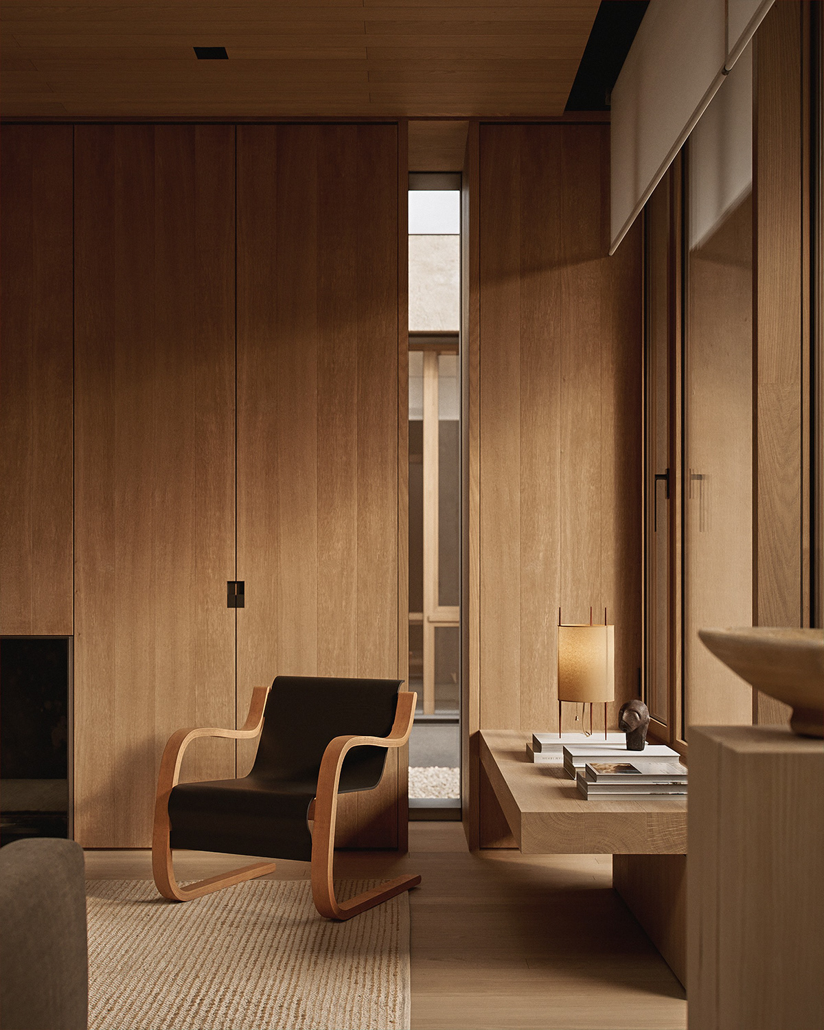 architecture archviz CGI house interior design  residential visualization warmminimalism