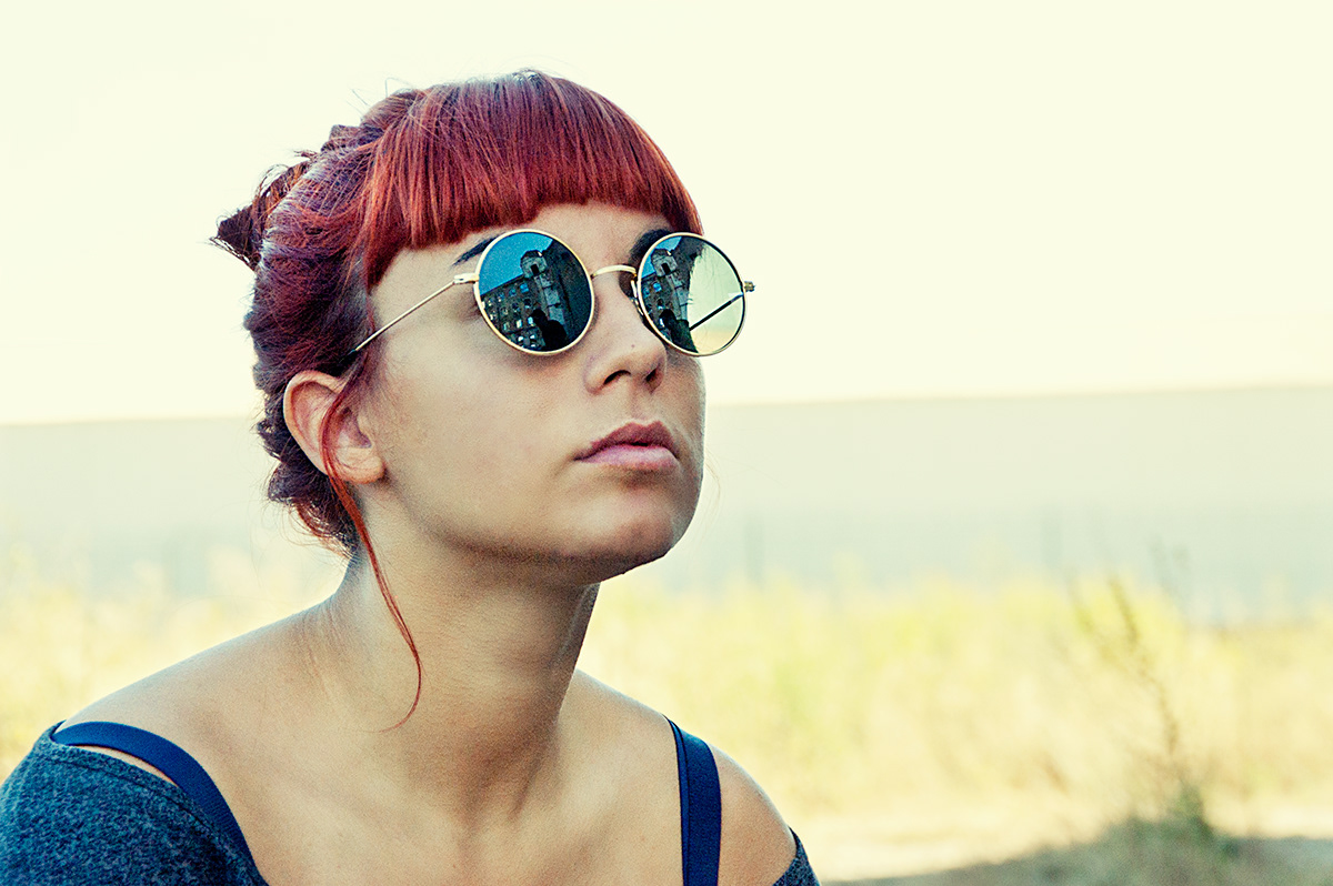 woman  girl  red hair  glasses  vintage  retro  urbex  lomo
