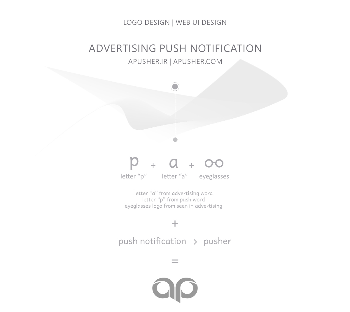 logo Push Notification smartphone advertising services persian