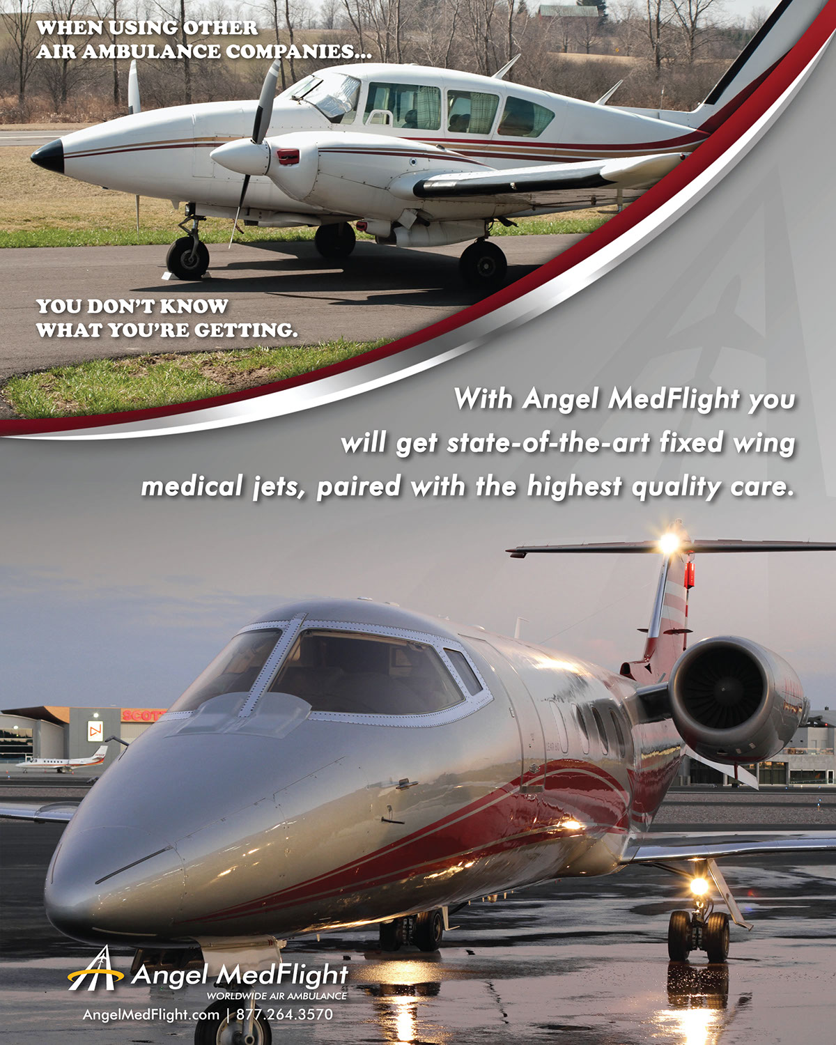 Air Ambulance medical flight info graphic video