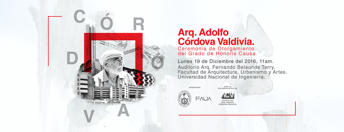 poster Event Design afiche arquitectura FAUA adolfo córdova ARQUITECTURA PERUANA hexagono de oro
