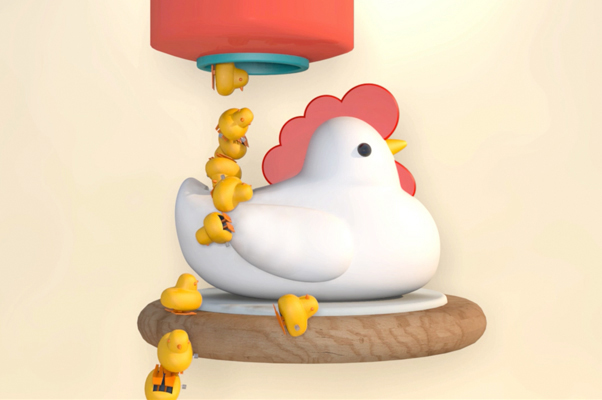 3d animation cinema4d after effects factory chicken Low Poly