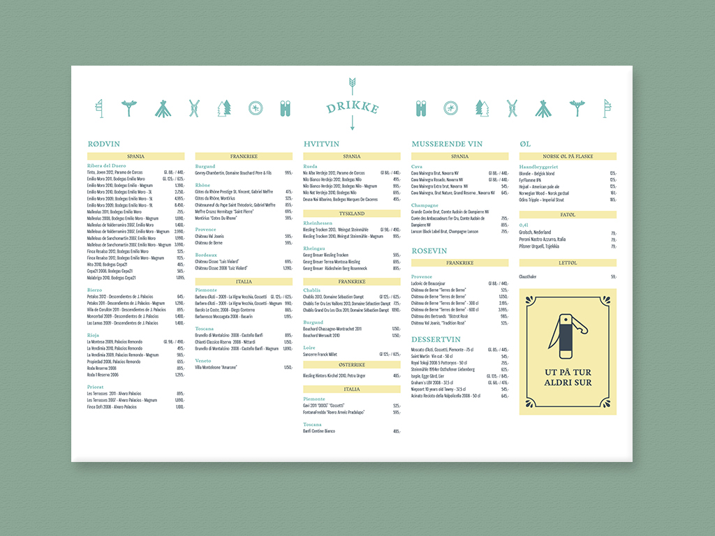 restaurant menu logodesign identity camping