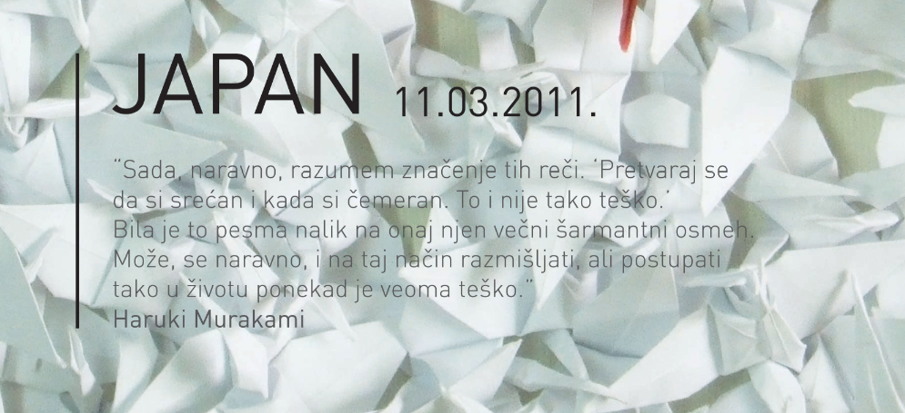 japan  graphic design print 11. 03. 2011.  design Tsunam earthquake Haruki Murakami origami  krisjovanovic  Kristina Jovanovic