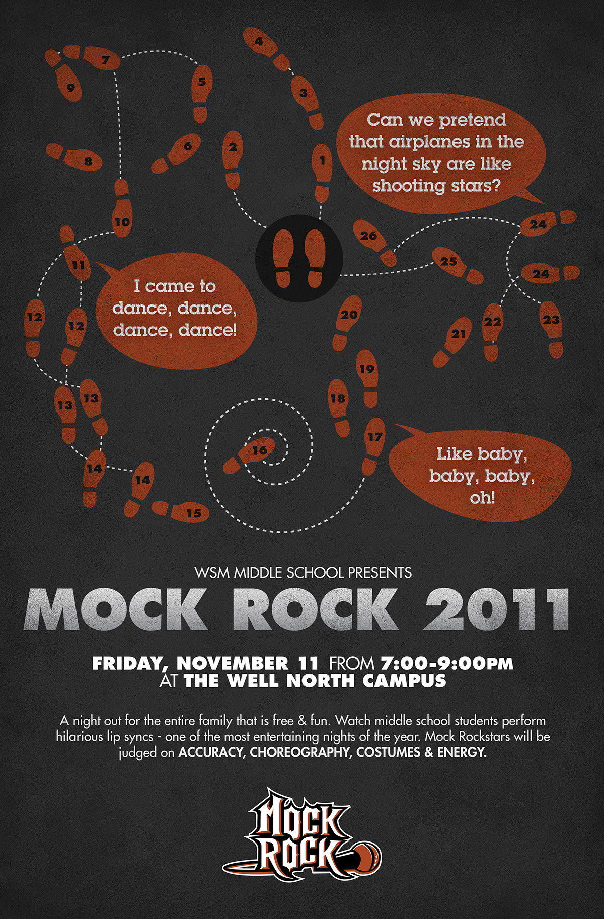 mock rock posters lip sync Singing design band DANCE  