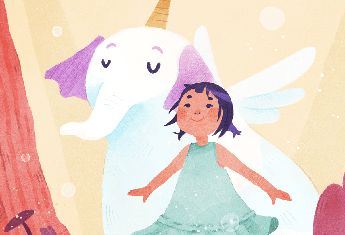 Birthday elephant fairy forest girl Magic   Magical unicorn