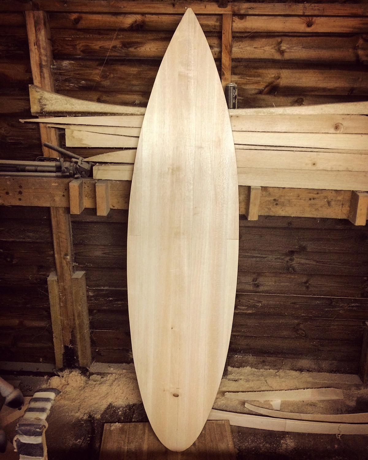 WorkInProgress surfboard pyrography woodburning