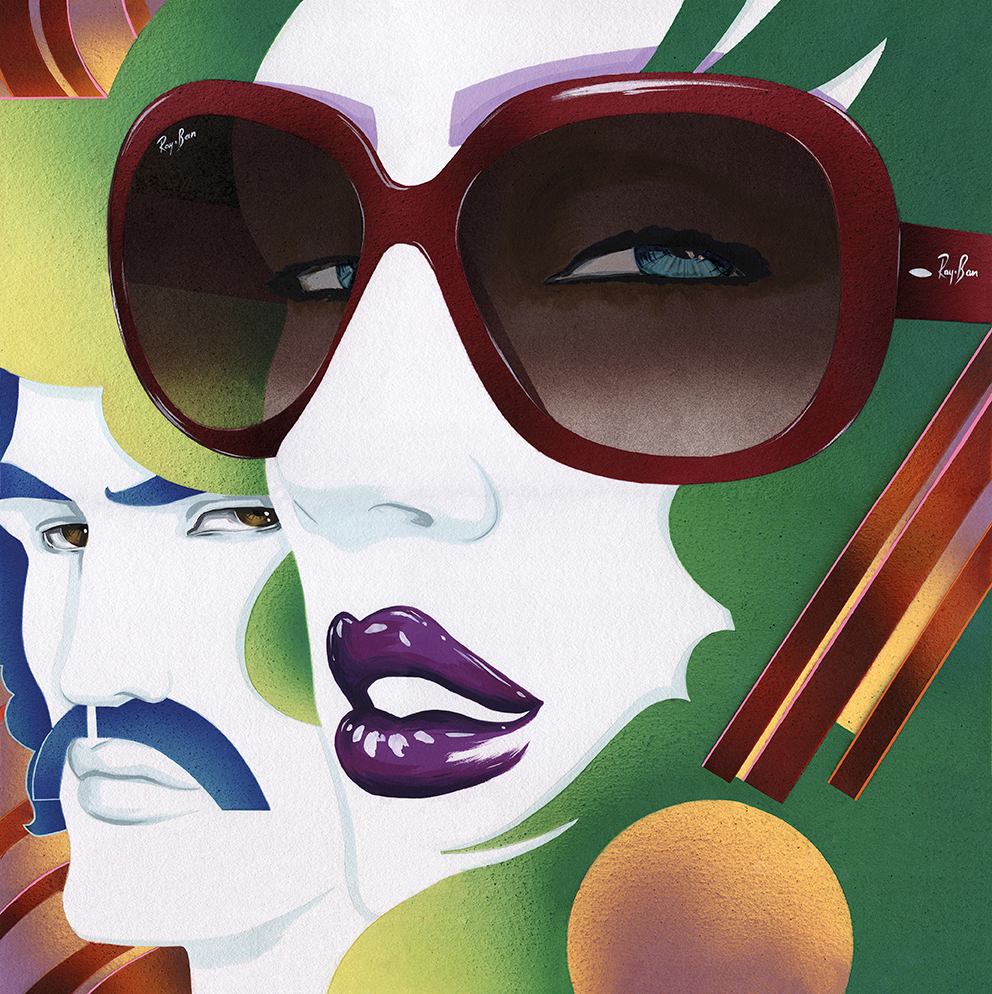 Advertising  art direction  Fashion  graphic design  ILLUSTRATION  poster rayban Sunglasses