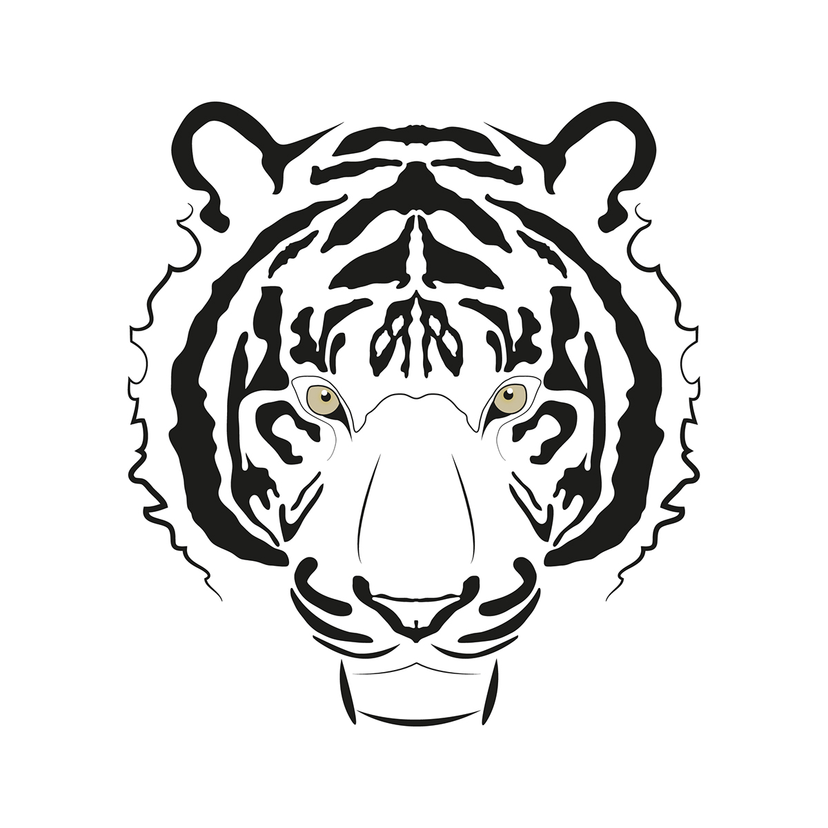 tiger poster black and white