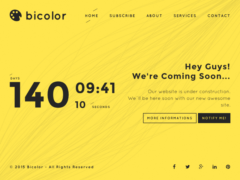 under construction Coming Soon bicolor css3 html5 background animation