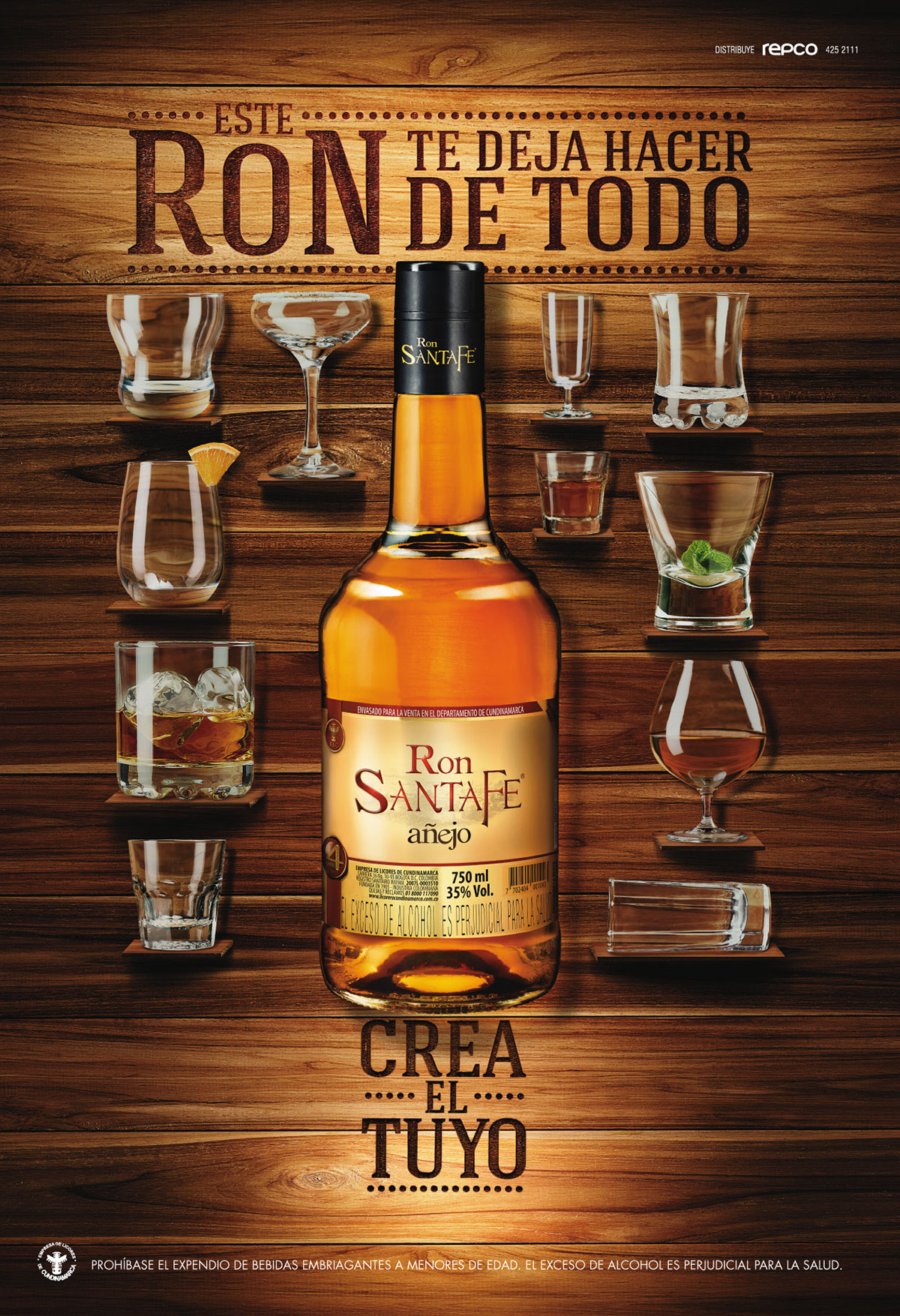 Rum alcohol coktail essential Alcoholic Drinks Ron SantaFe ron party