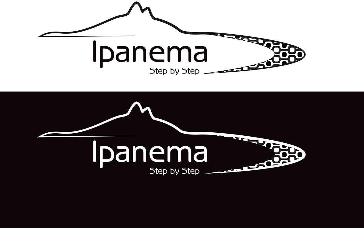 ipanema logo step by black White
