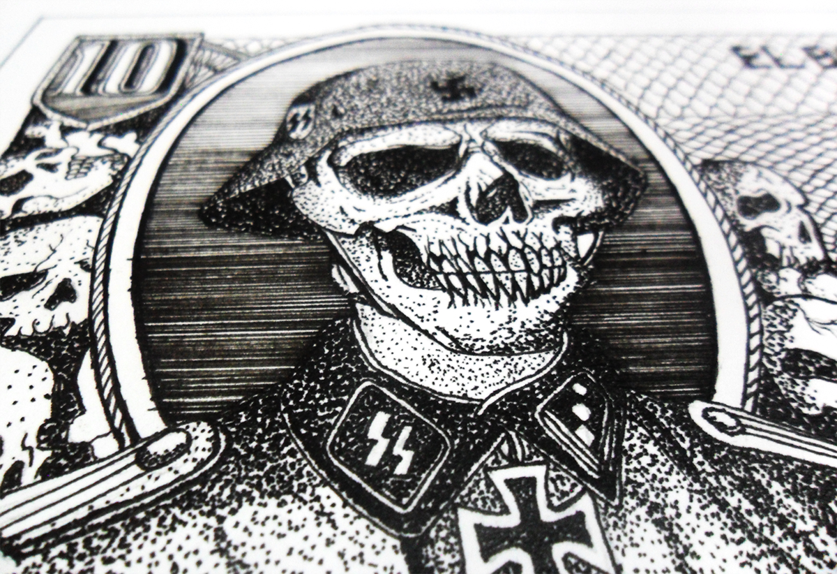 edwin silva dibujo segunda guerra mundial artwork skull art line art draw