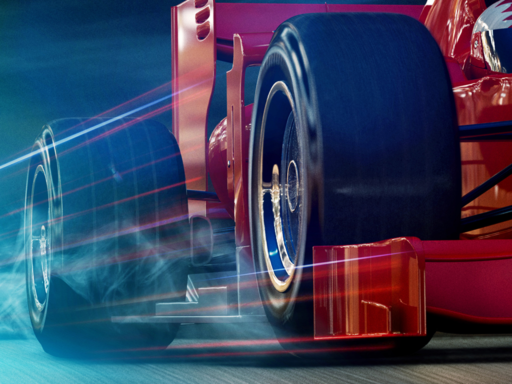 f1 Formula 1 Bahrain car red motion blur city night Grand prix bahrain tires llantas 3D CGI speed race