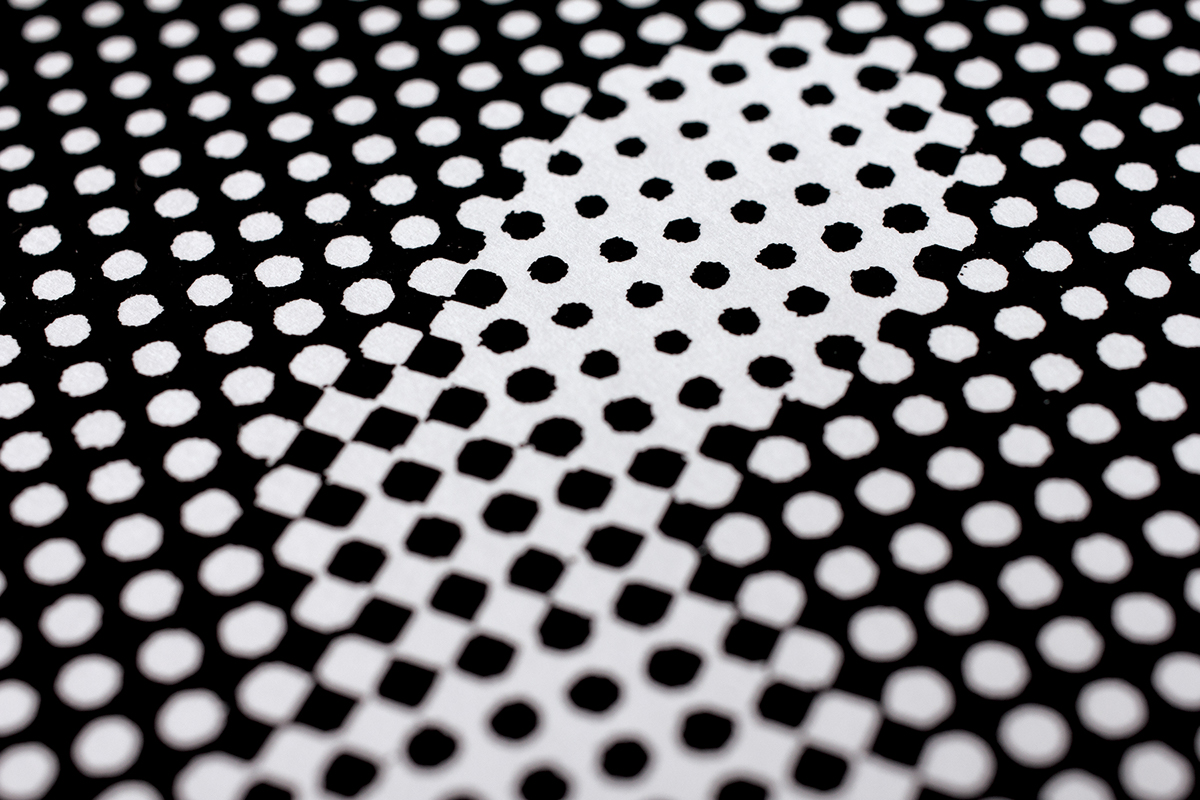 blind Braille ciego silkscreen serigrafia bitmap