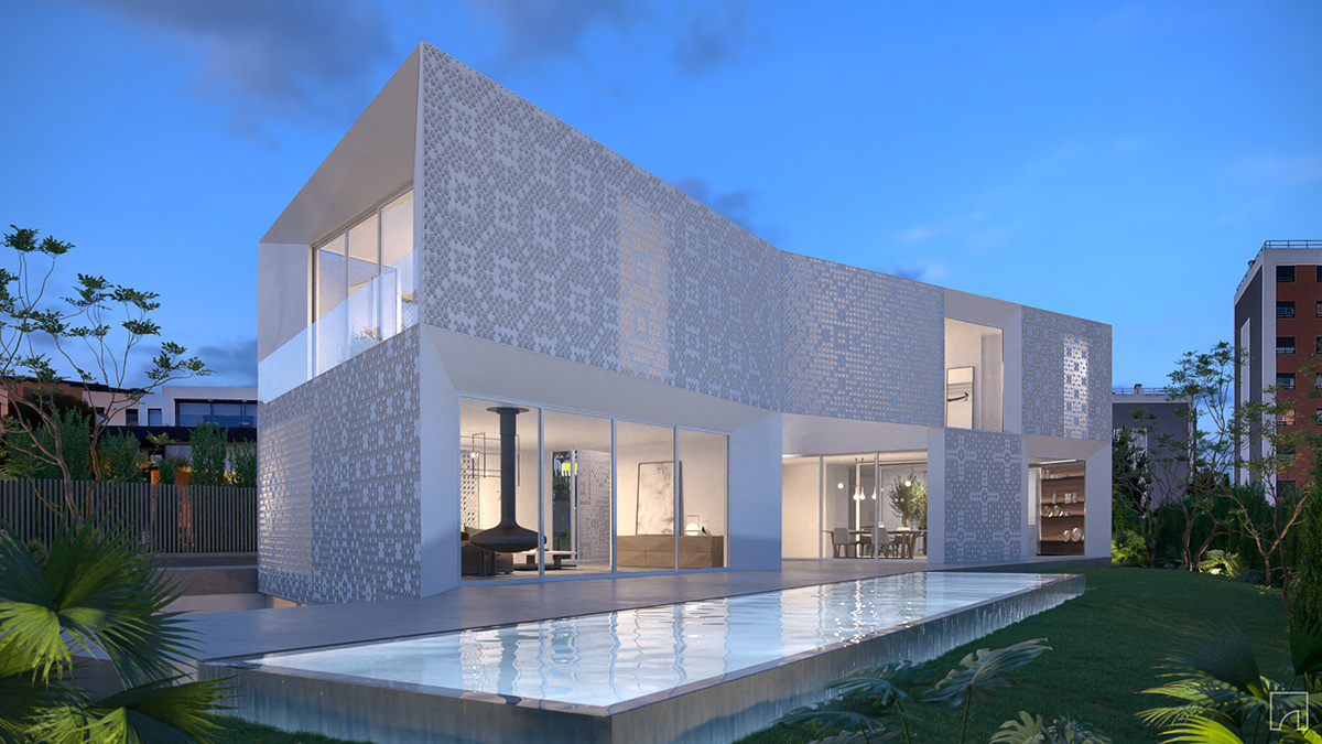 3D architecture archviz CGI cogobo corona house modern Render
