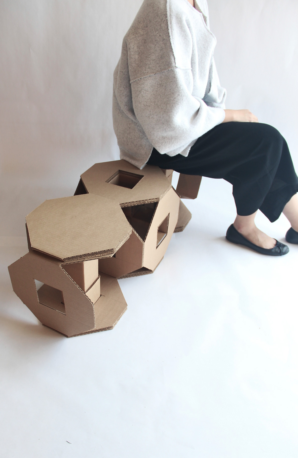 modular cardboard chair cardboard chair modular modules furniture reconfigurable furniture