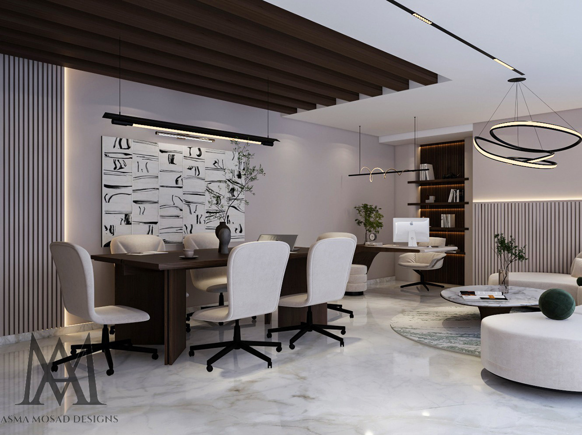 Office Design office furniture interior design  architecture meeting meeting room visualization modern vray 3ds max