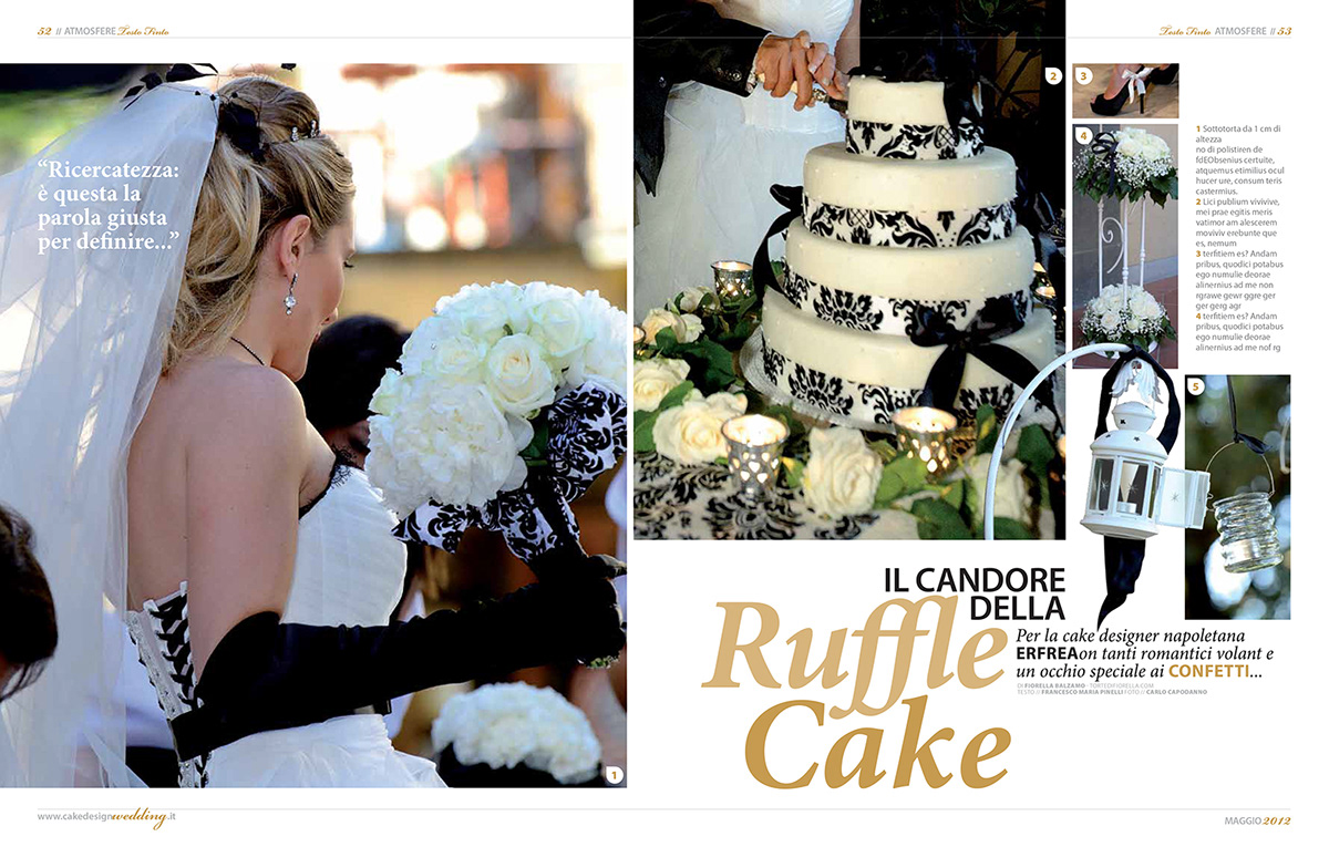 cake design wedding grafica editoriale Progetto testata nuova Logotipo di Testata Grafihe e griglie Layout