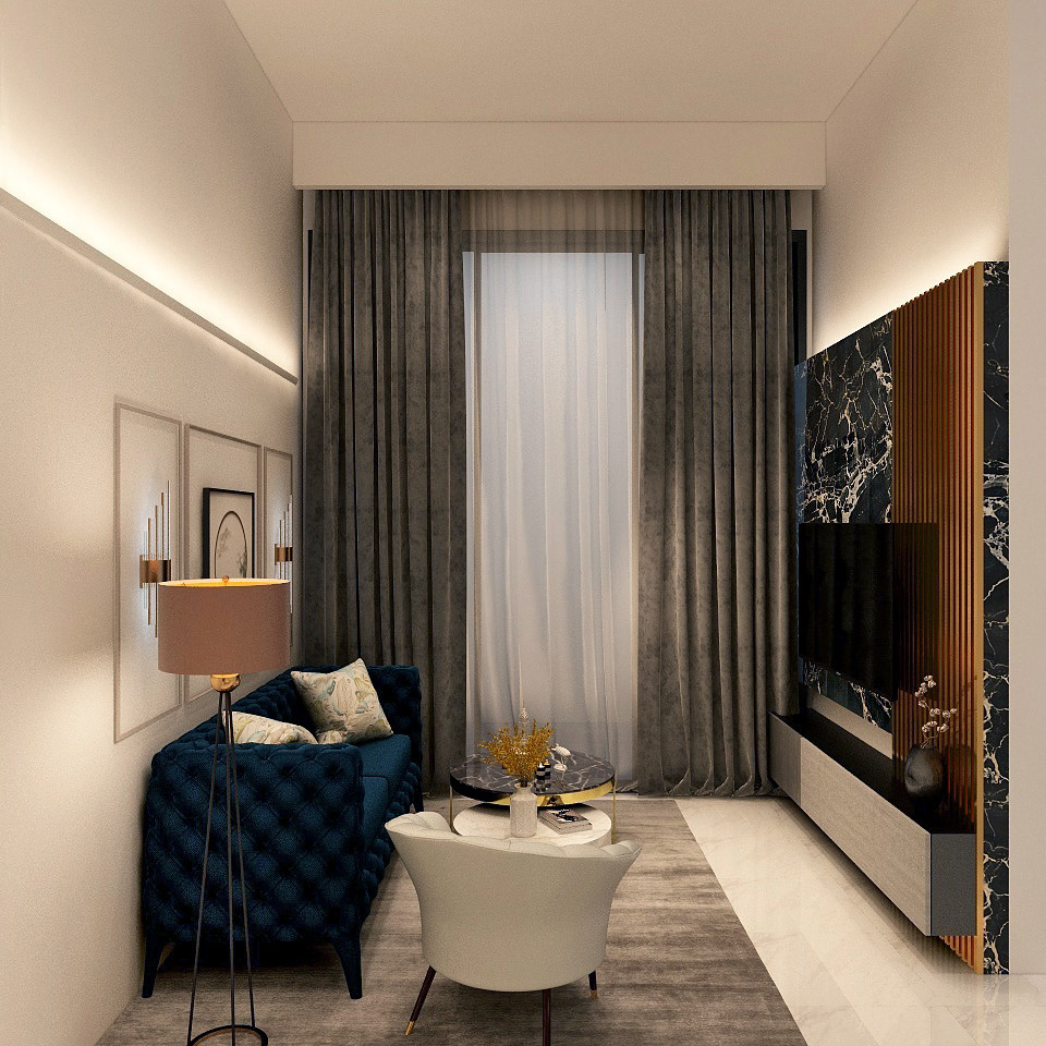 3D architecture dining Interior interior design  living room modern luxury Render residential visualization