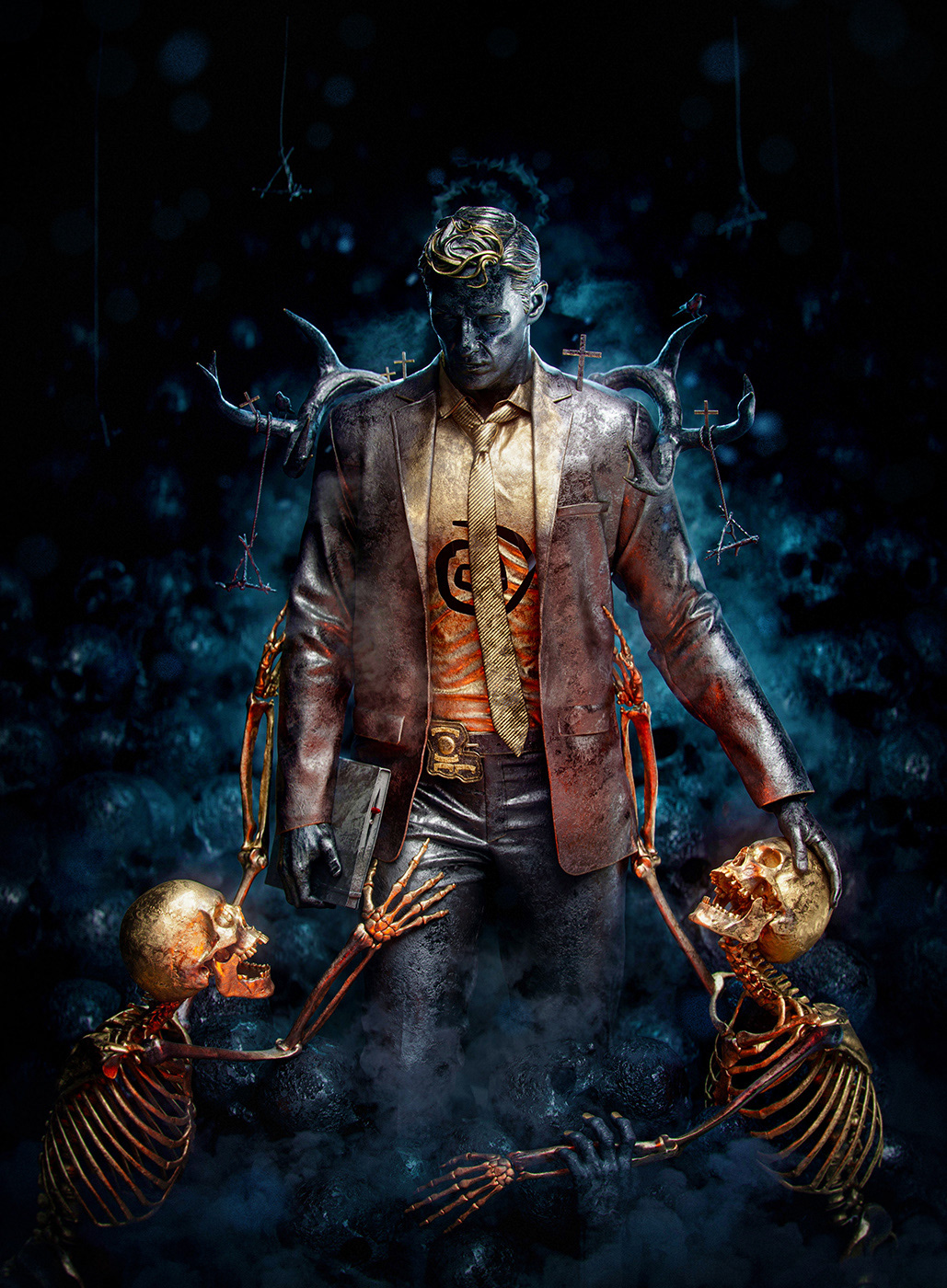 true detective skull art hell rust Matthew McConaughey horror darkness evil