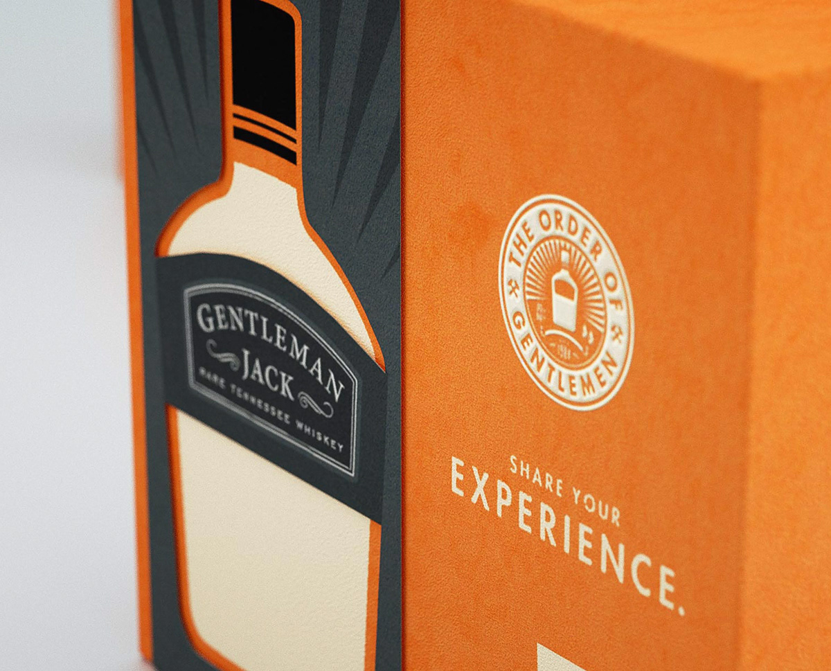 Gentelman Jack design Whisky vintage Whiskey alkohol Packaging graphic Promotion branding 