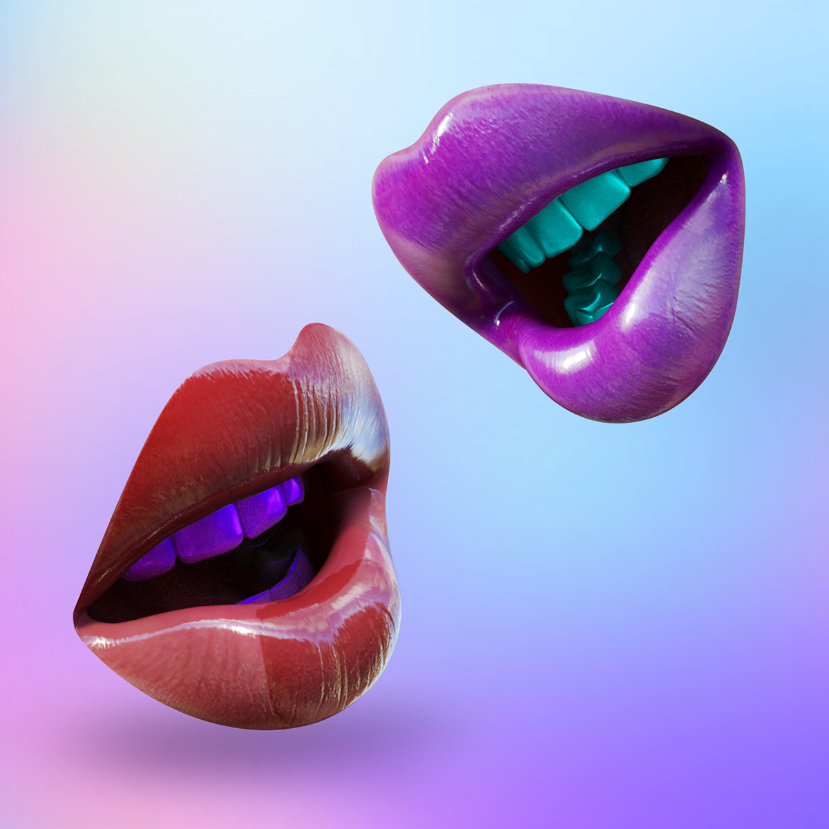 lips beauty makeup CGI 3D design ILLUSTRATION  abstract surreal minimal