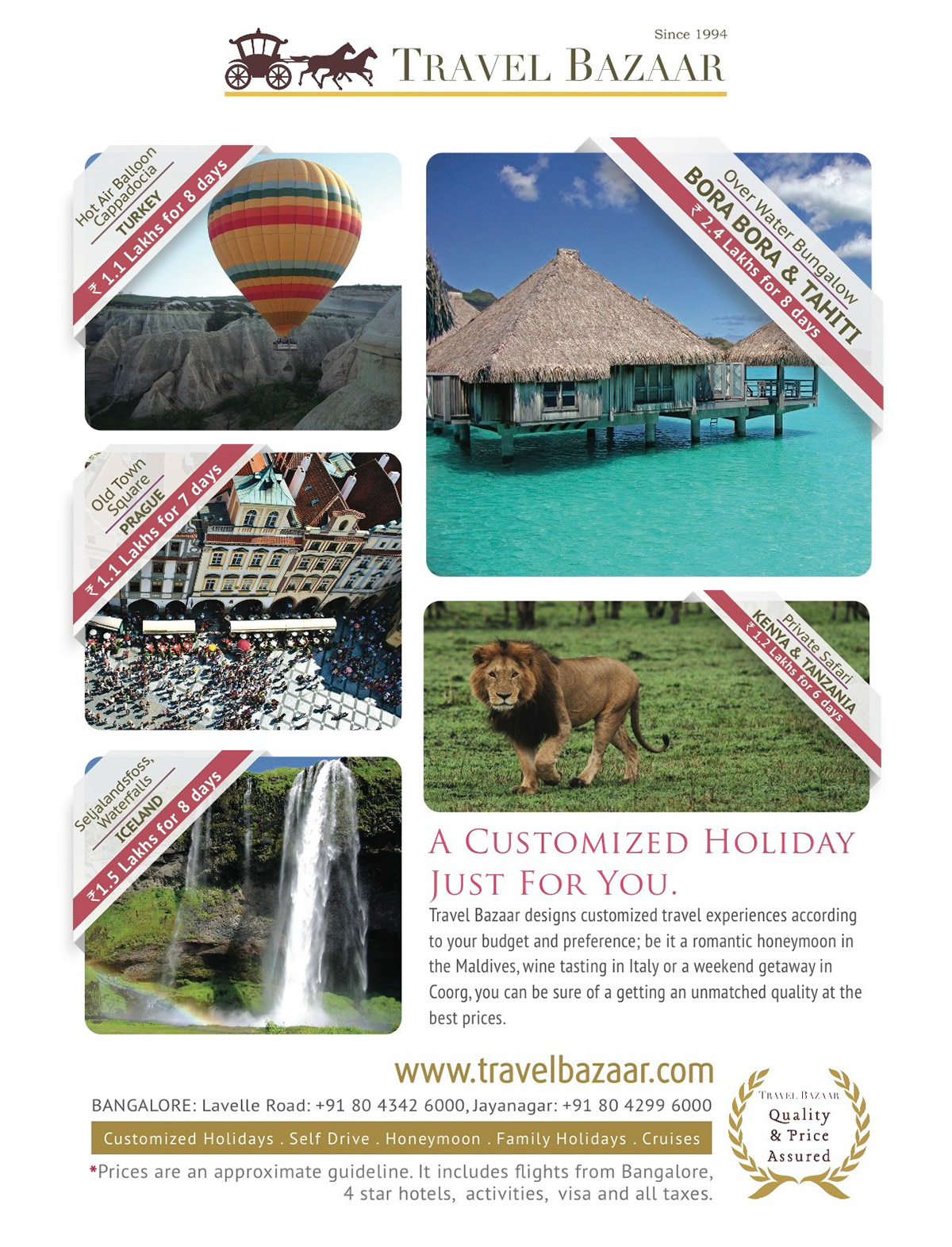 Travel advertisement  travel bazaar travel bazaar ad travel bazaar advertisement print layout design bangalore bangalore graphic designer