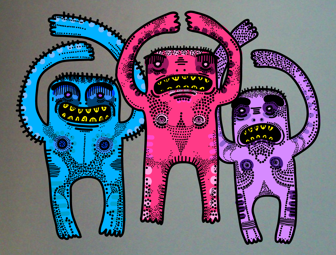cosmic nuggets dots colors monsters