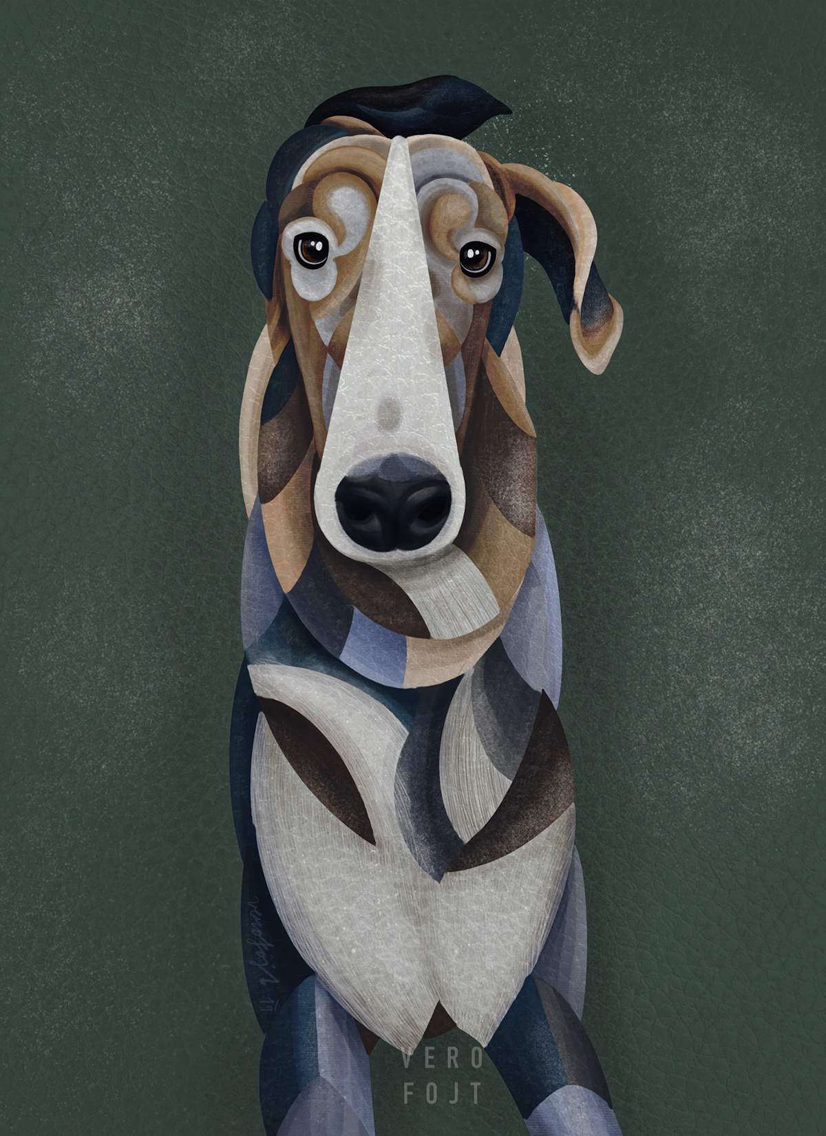 dog 2D art animal illustration digital illustration dog art dog illustration Pet Portrait dog portrait Editorial Illustration flat illustration