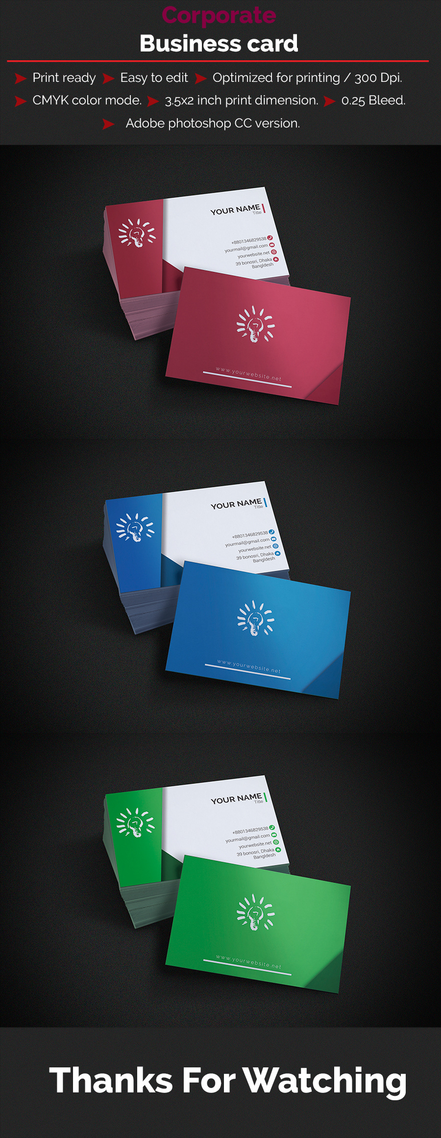 Free Business Card Template on Behance Inside Photoshop Business Card Template With Bleed