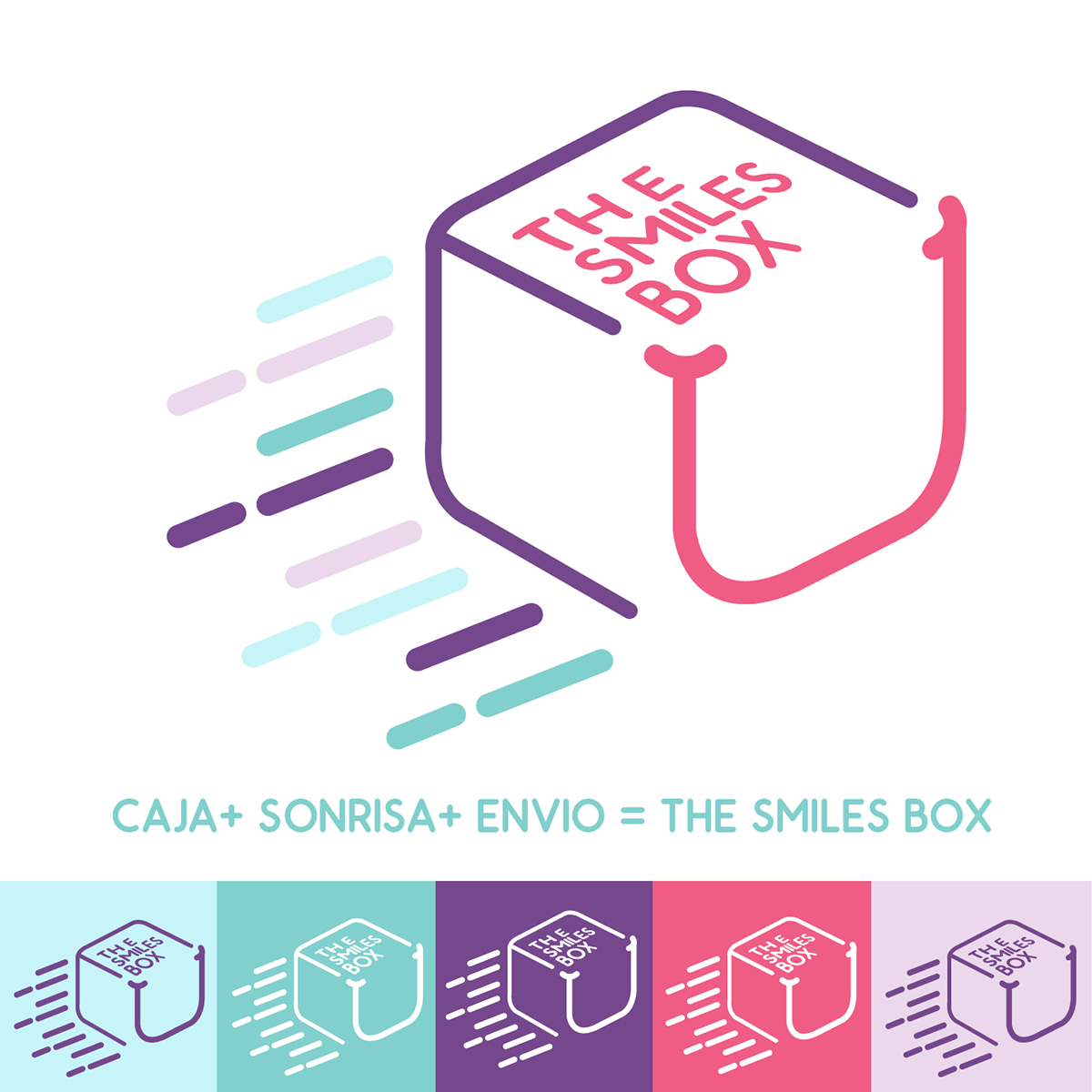THE SMILES BOX gift regalos Hecho a mano box Logotipo Isologo