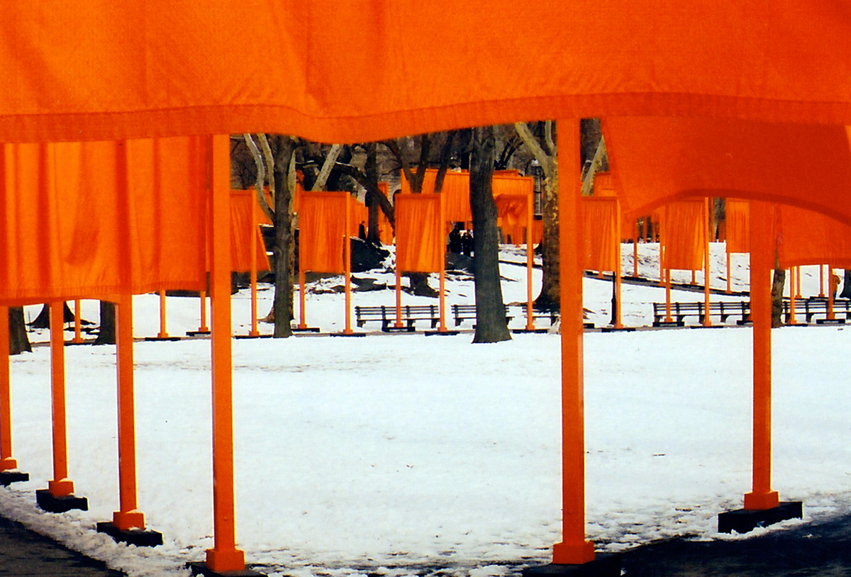 gates orange Jeanne Claude Christo nyc new york city art Central Park 35mm film