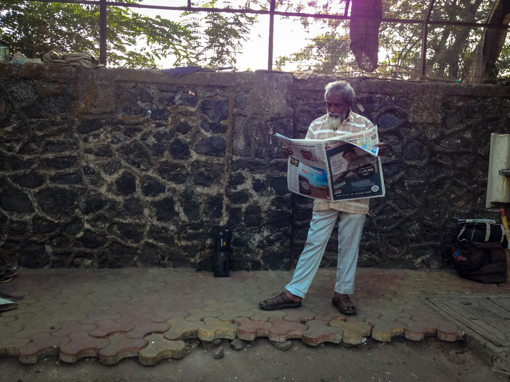 Newspaper reading in MUMBAI