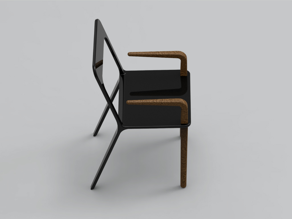 product design  furniture industrial design  wood stainless steel chair