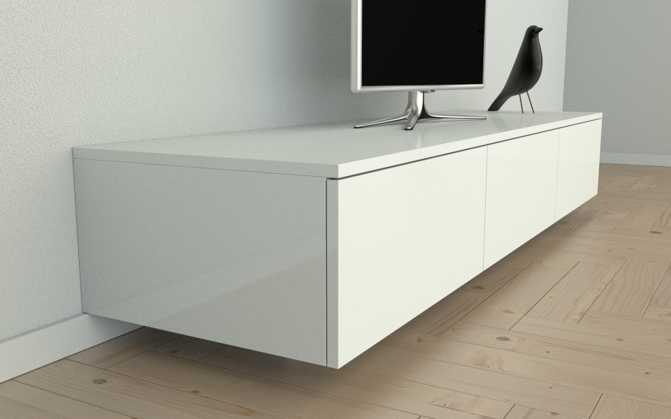 TV Cabinet madpoener blender 3d cycles RO 1090 Design meubelen floating blender furniture