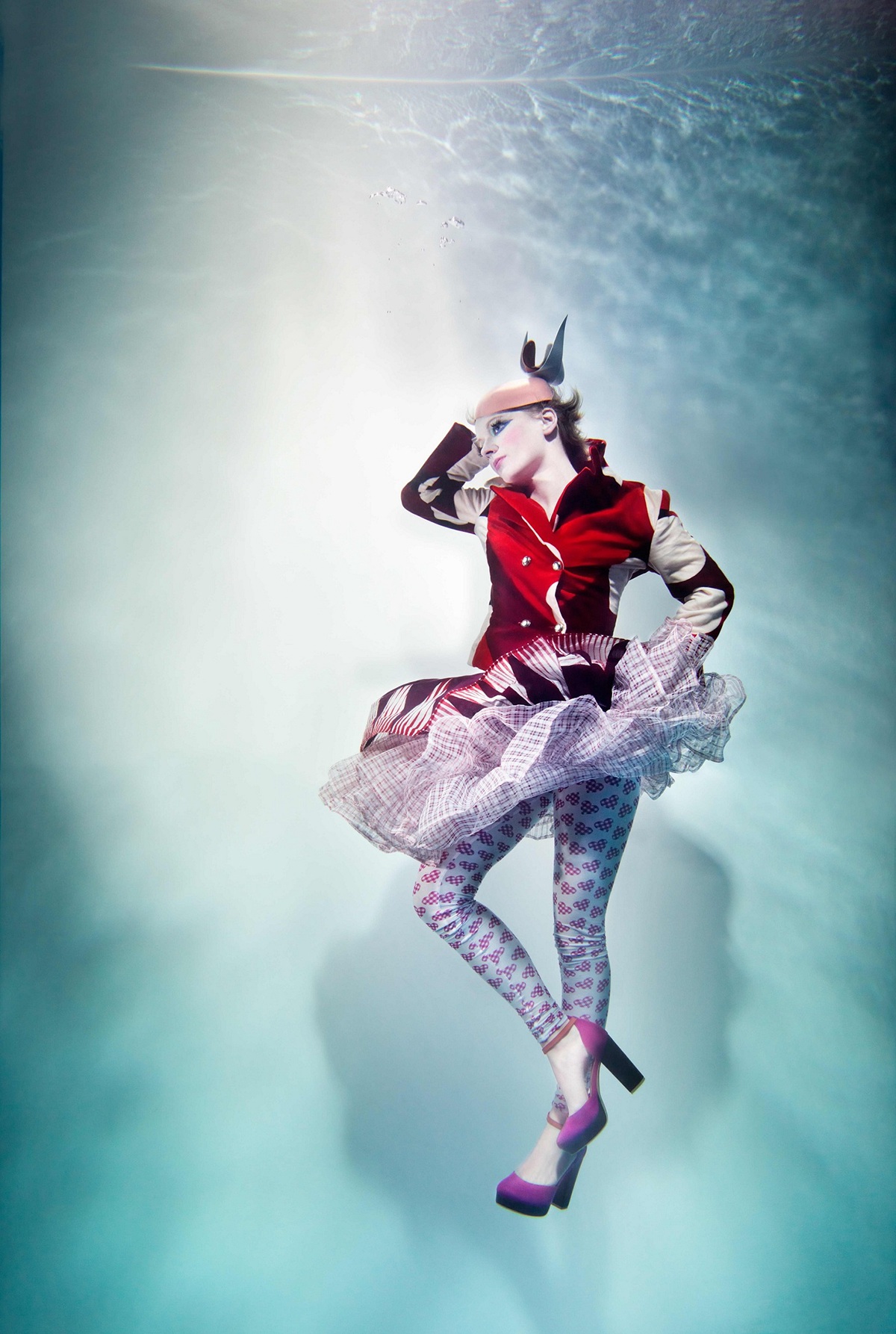 water  underwater photo Make Up fashion design conceptual Joanna Paradecka Fashion  Photography  photoshoot