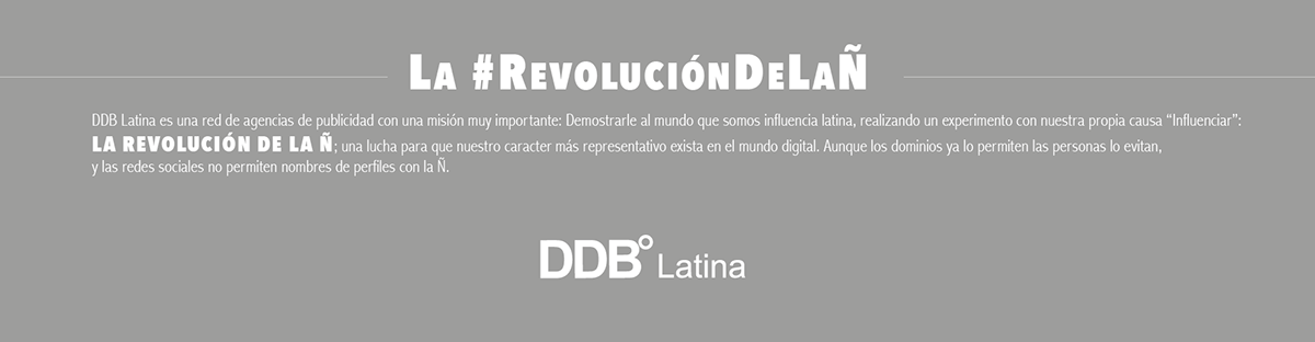 eñe revolution social media DDB lettering