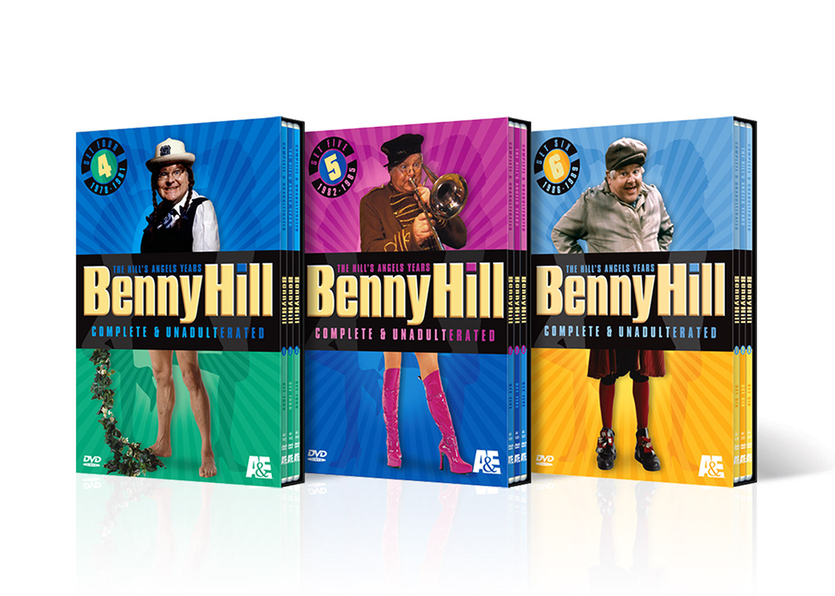 benny hill dvd keyart dvd packaging